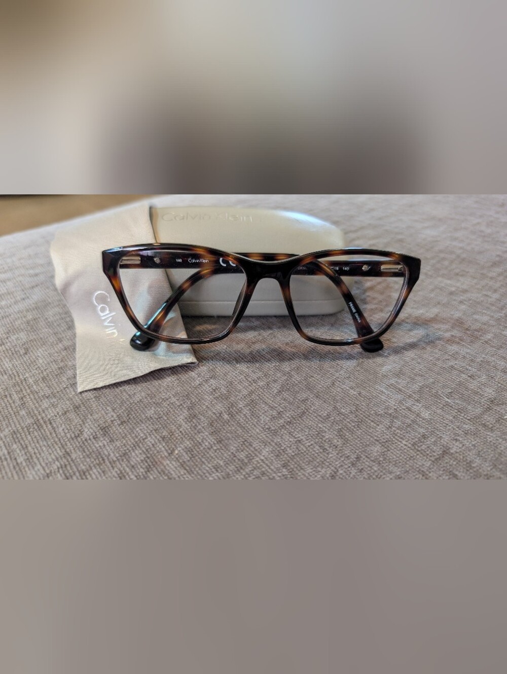 Calvin Klein Tortoiseshell Square Women Eyeglass Frames - Brown/Black